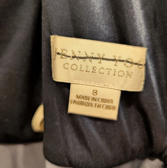 BHLDN Jenny Yoo Ryland Long Sleeve Velvet in French Blue Size 8 NWOT - Picture 9 of 11